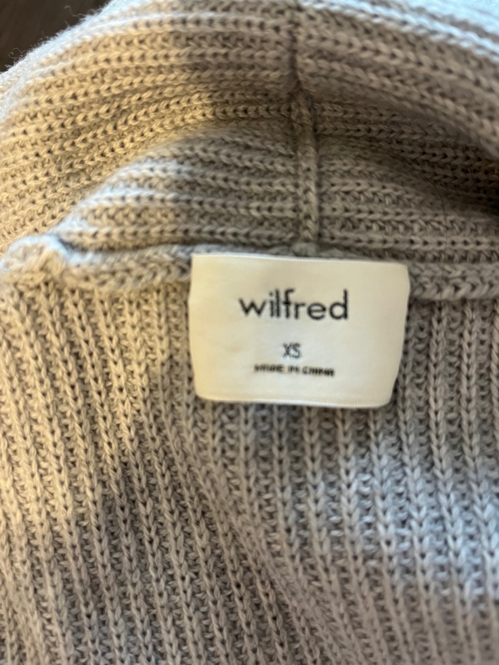 Wilfred Light Gray Long Knit Open-Front Cardigan - Picture 4 of 4